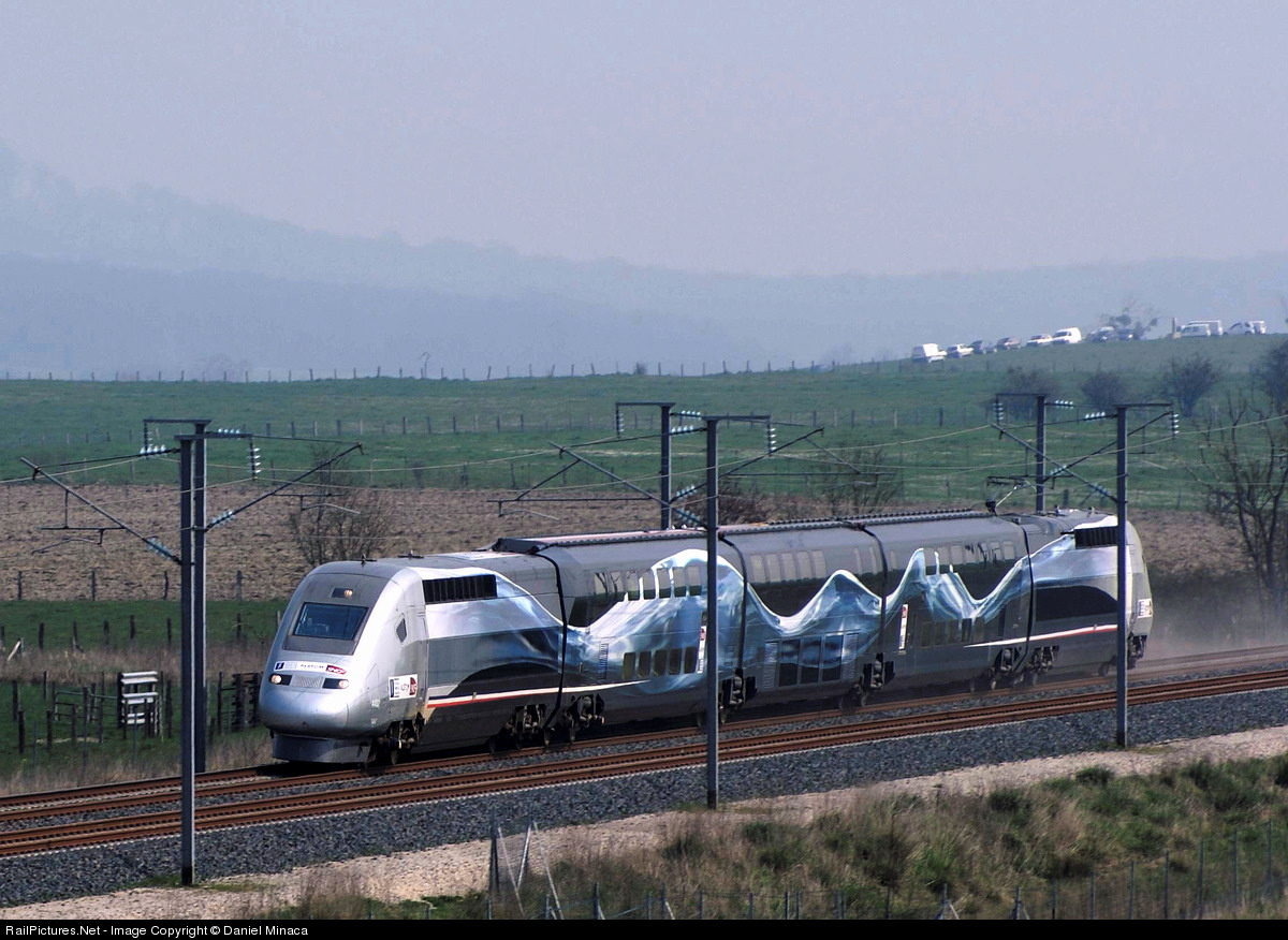 RailPictures.Net Photo: 4402 SNCF World Speed Record TGV V150 at Passavant  en Argonne (51), France by Daniel Minaca
