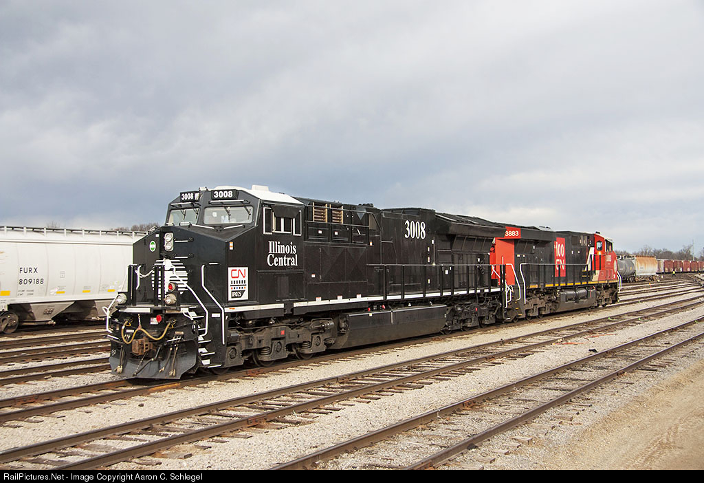 RailPictures.Net Photo: CN 3008 Canadian National Railway GE ET44AC at  Battle Creek, Michigan by Aaron C. Schlegel